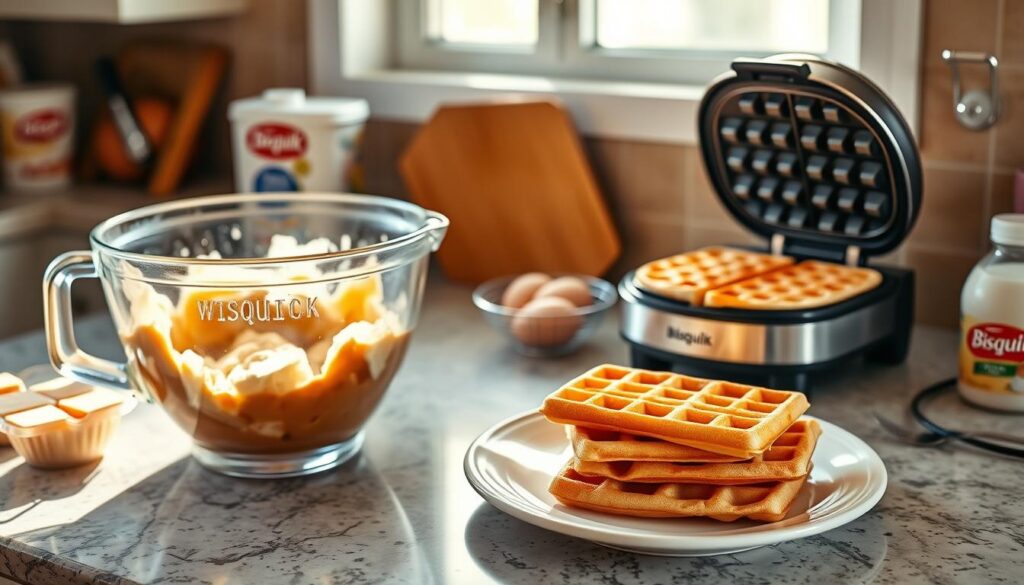 Bisquick Waffle Preparation