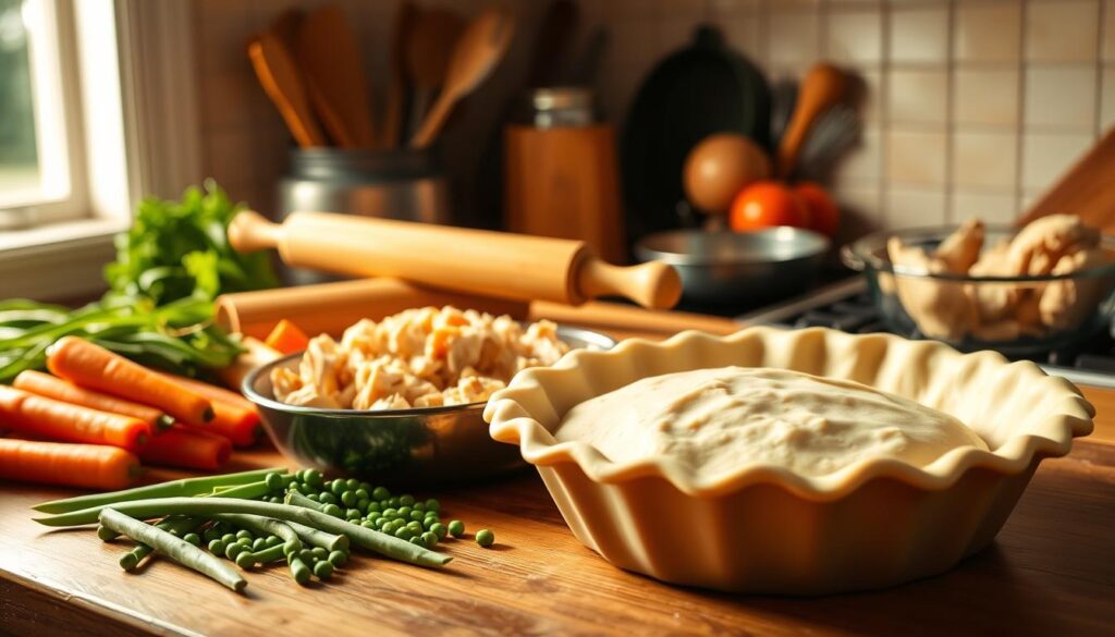 Easy Chicken Pot Pie Preparation