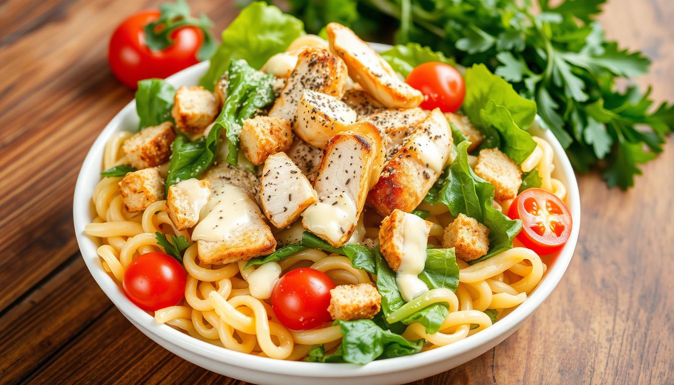 Chicken Caesar pasta salad recipe