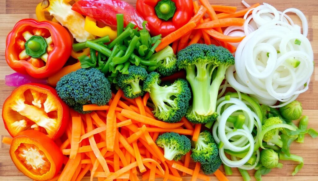 Colorful Veggie Stir Fry Ingredients